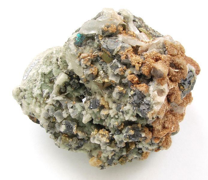 Nerosty křemen, siderit, chalkopyrit, galenit - Banská Štiavnica (24)